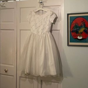First communion dress with matching veil